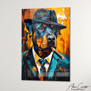 Cadre Chien En Costume