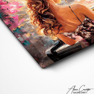 Art Mural Femme Au Piano