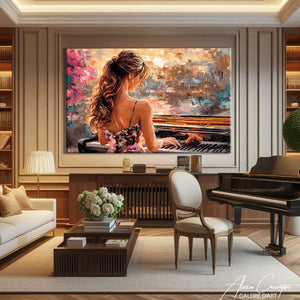 Affiche Femme Au Piano