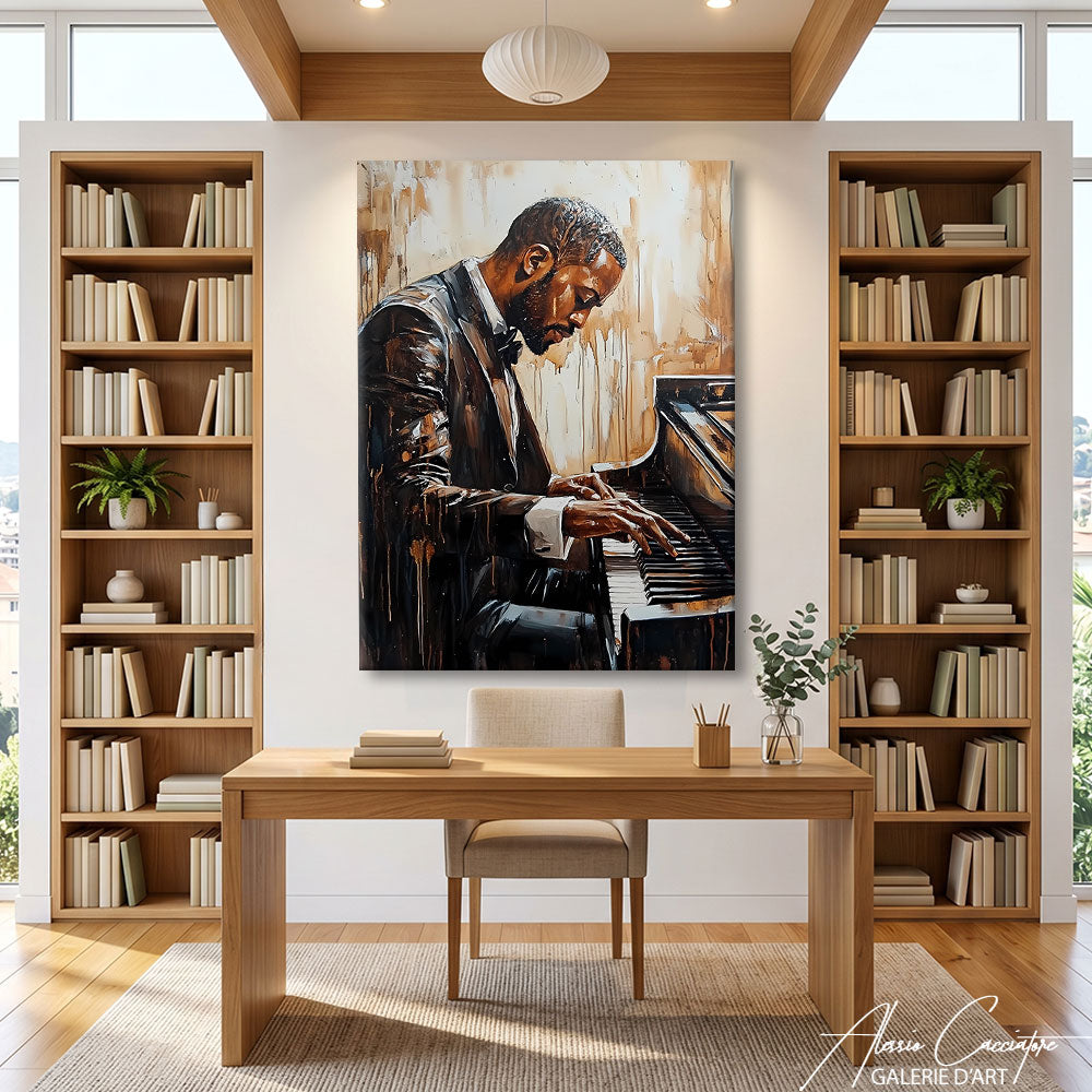 Affiche Peinture Pianiste