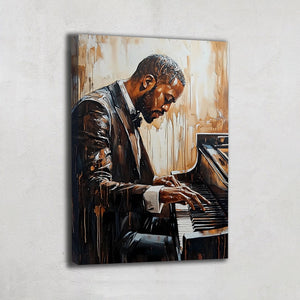 Tableau Peinture Pianiste