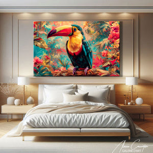 Toile Oiseau Tropical