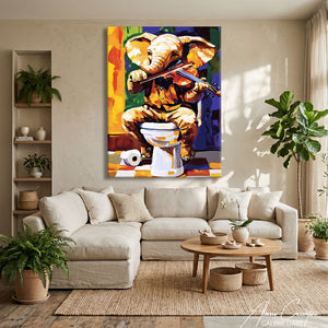 Peinture Animaux Toilettes