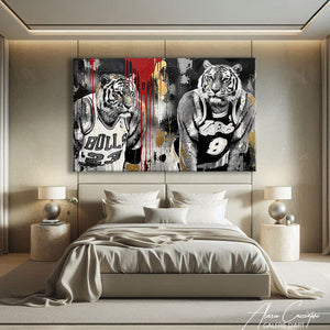 Toile Basketball Noir Et Blanc