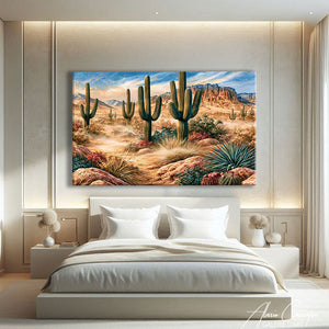 Toile Desert Cactus