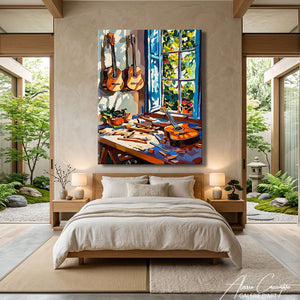 Toile Guitare Déco