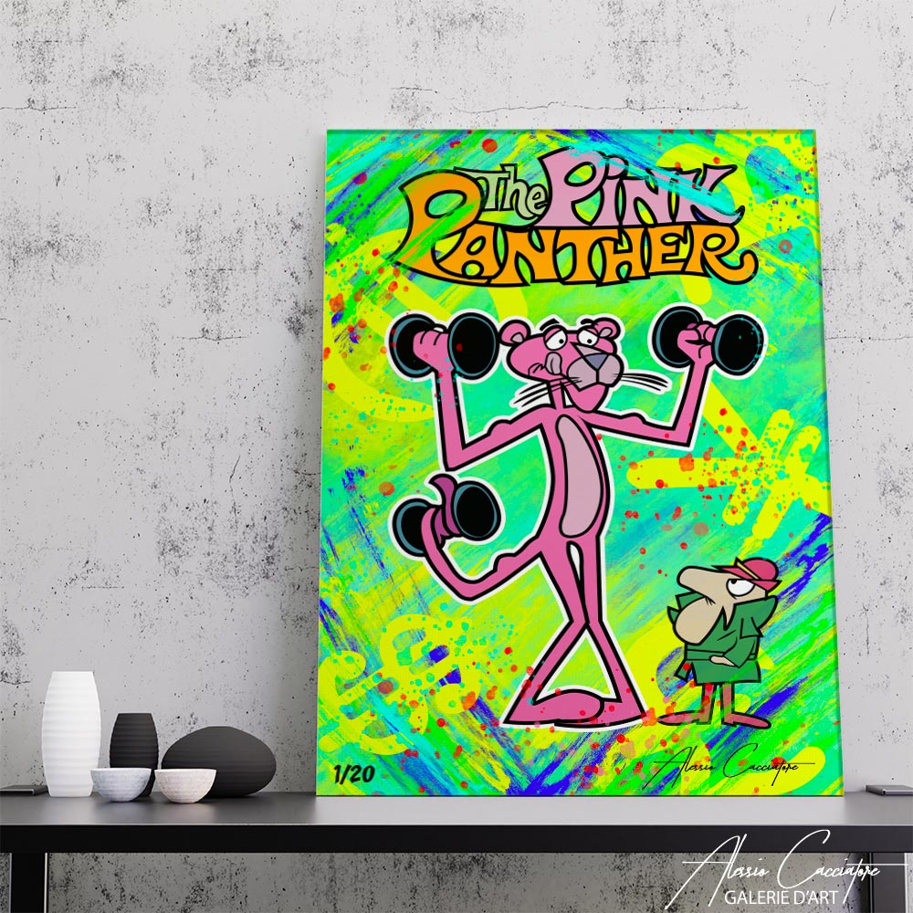 tableau panthère rose