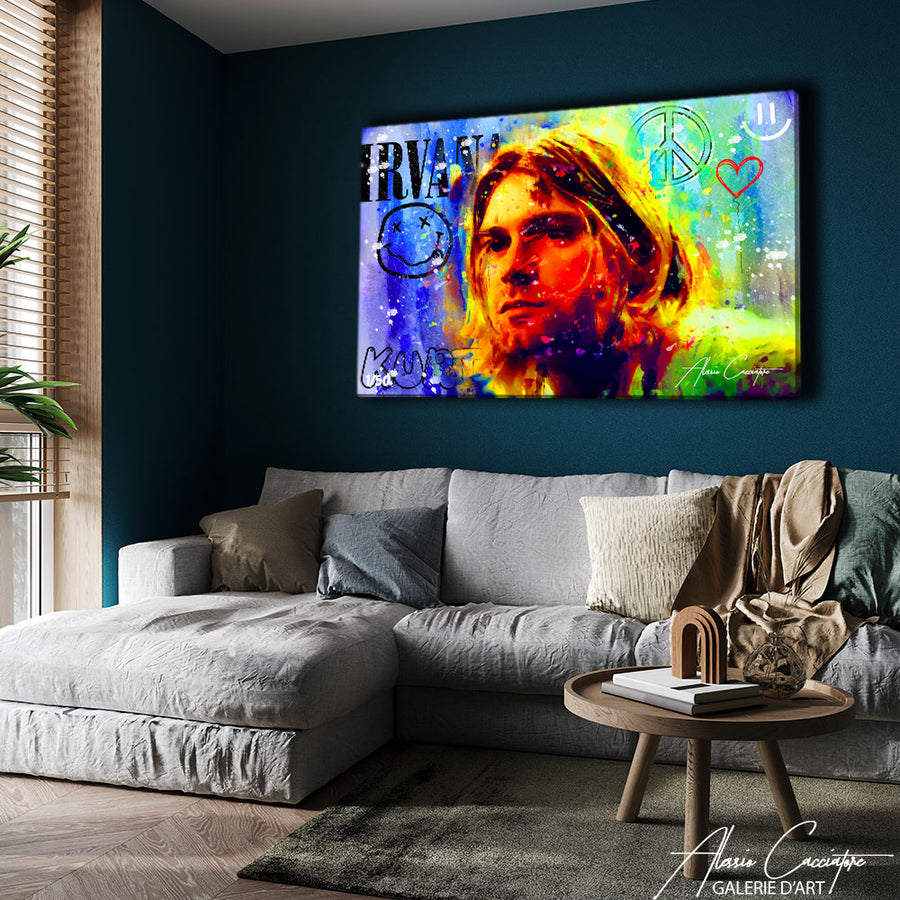 peinture kurt cobain – mise en situation
