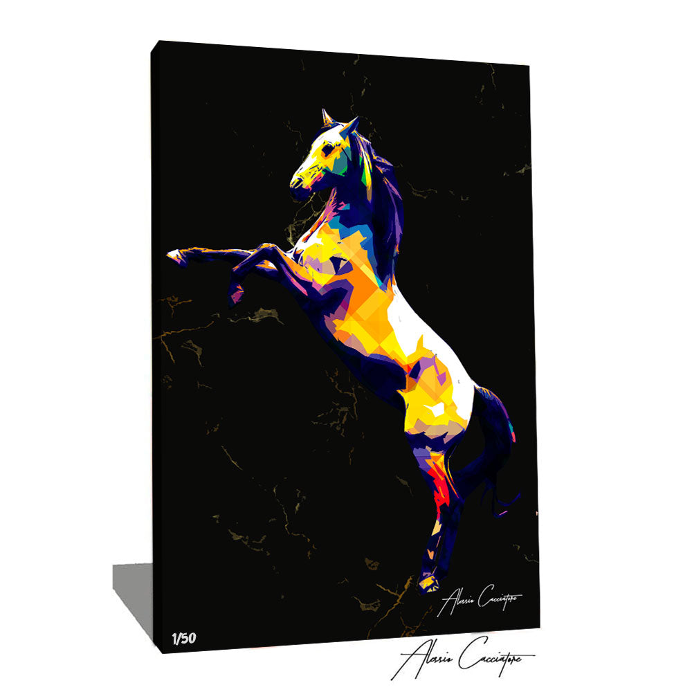 TABLEAU CHEVAL POP ART
