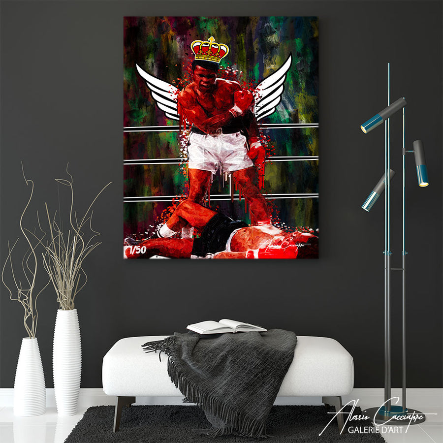 peinture mohamed ali – mise en situation