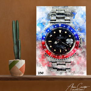 tableau peinture rolex