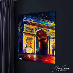 peinture paris arc de triomphe