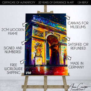 tableau paris arc de triomphe