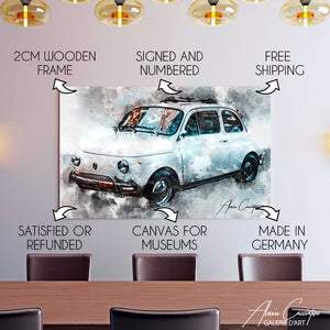 TABLEAU FIAT 500 GRISE Alessio Cacciatore