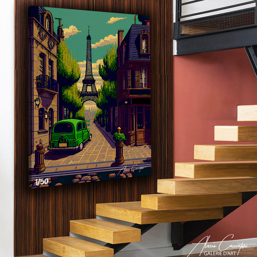 tableau paris couleur – mise en situation