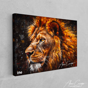 TABLEAU LION ORANGE Alessio Cacciatore