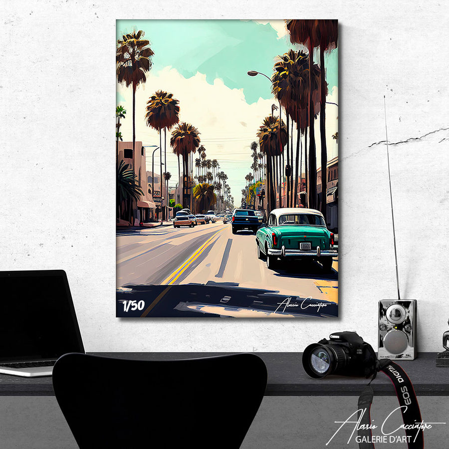 peinture los angeles paysage – mise en situation