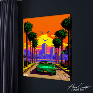 peinture los angeles vintage