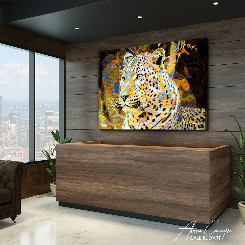 tableau leopard deco