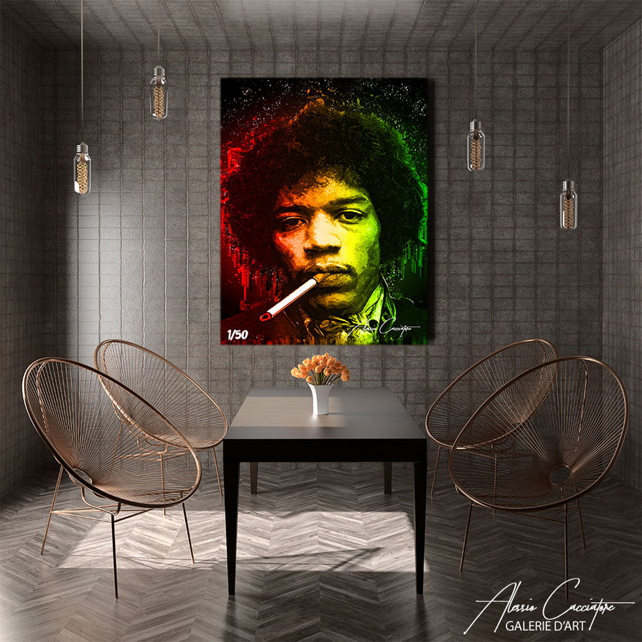 jimi hendrix pop art – mise en situation
