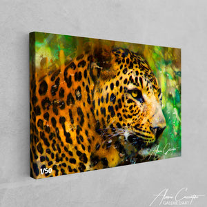 decoration murale tableau leopard