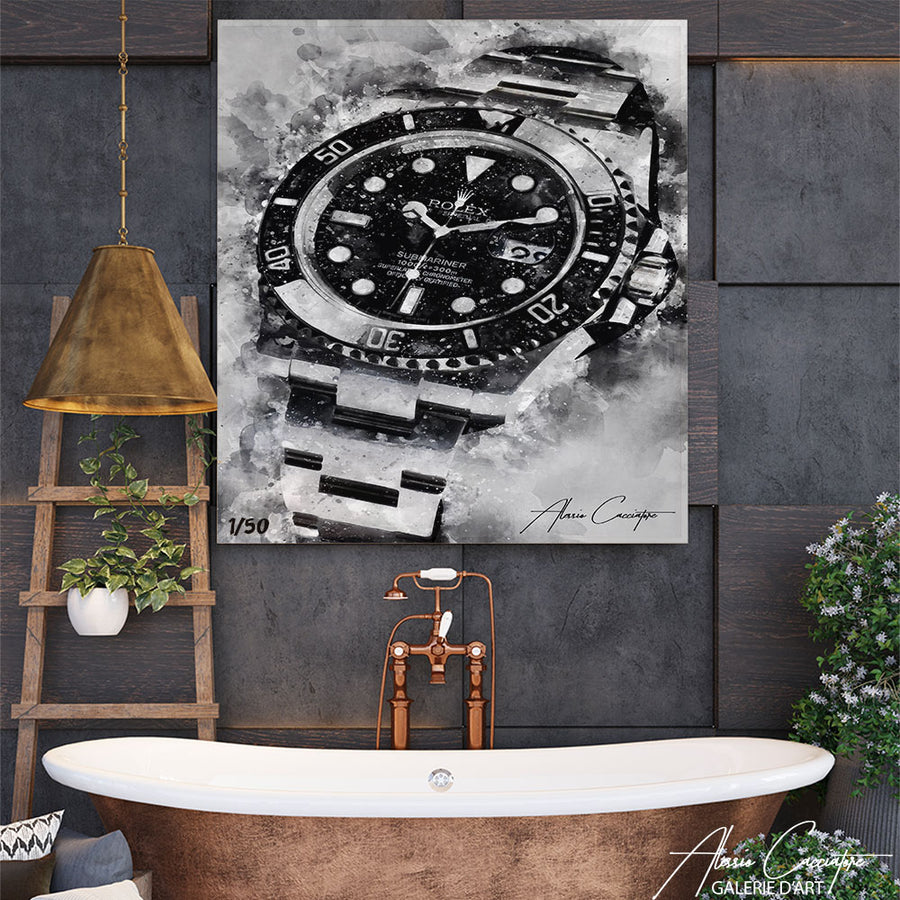 peinture rolex – mise en situation