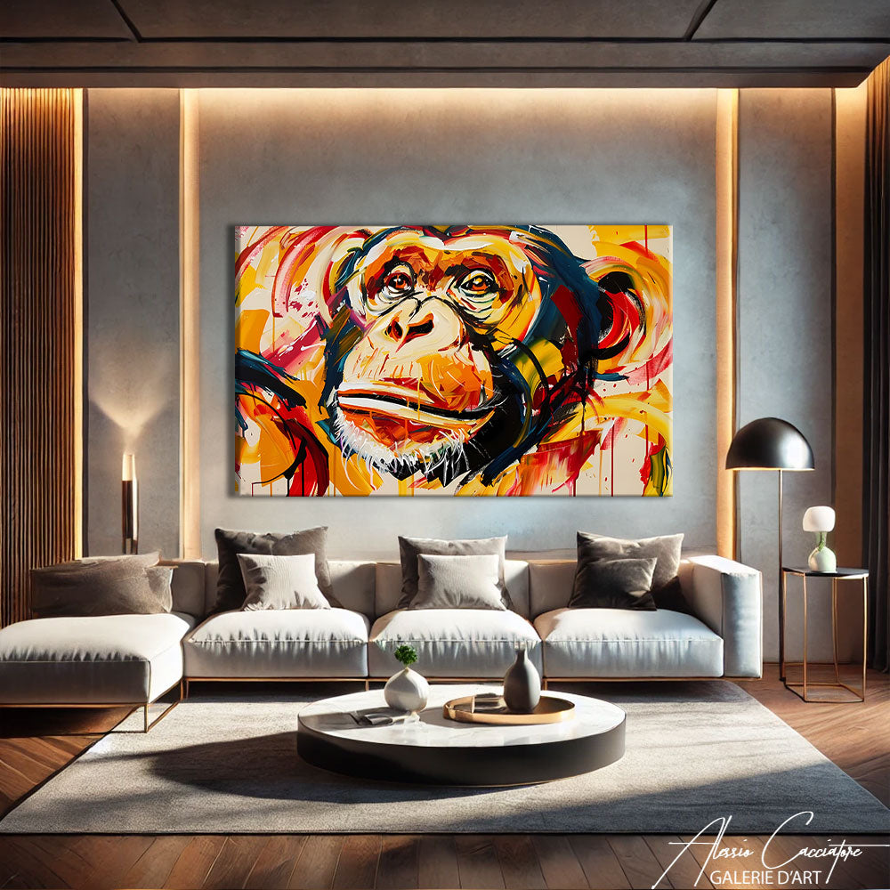 Tableau singe : le sujet décalé qui apporte de l'humour à vos murs