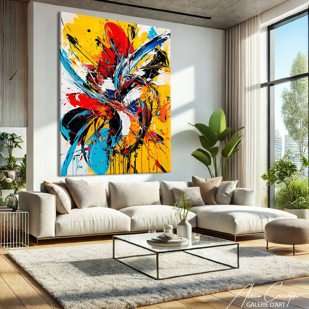Décoration murale moderne dans un intérieur design — TABLEAU DESIGN SALON