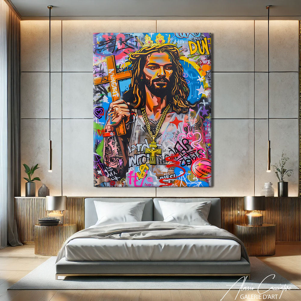 Tableau Jésus : l'iconographie chrétienne en décoration contemporaine
