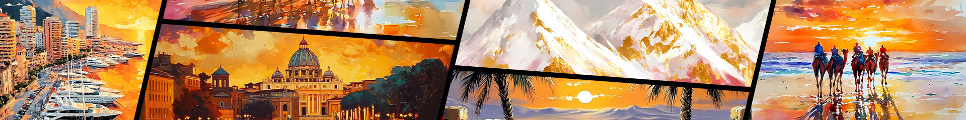 Tableau coucher de soleil