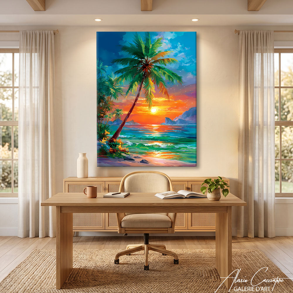 Affiche Bleu Tropical