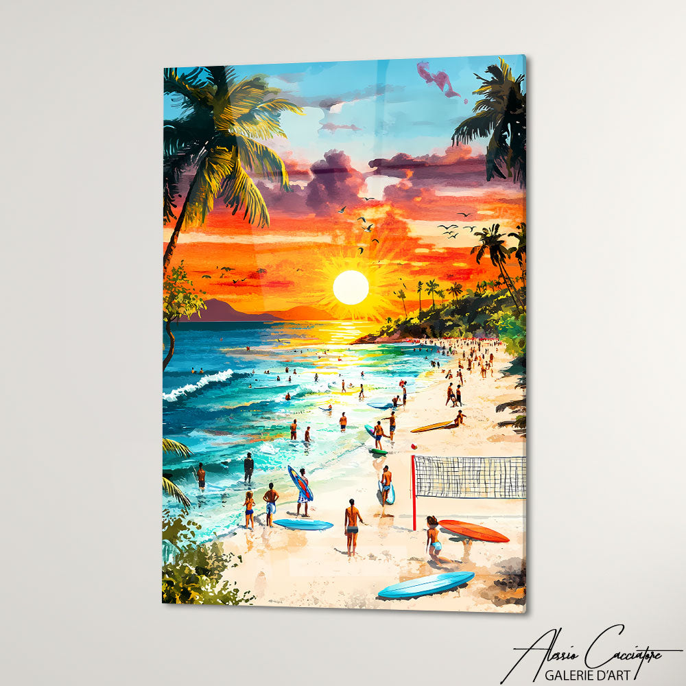 Art Mural Tableau Tropical