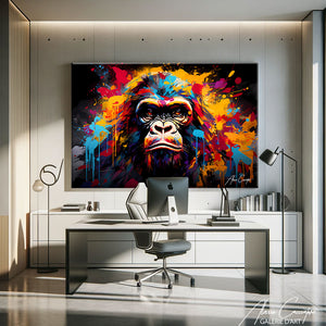 TABLEAU GORILLE STREET ART
