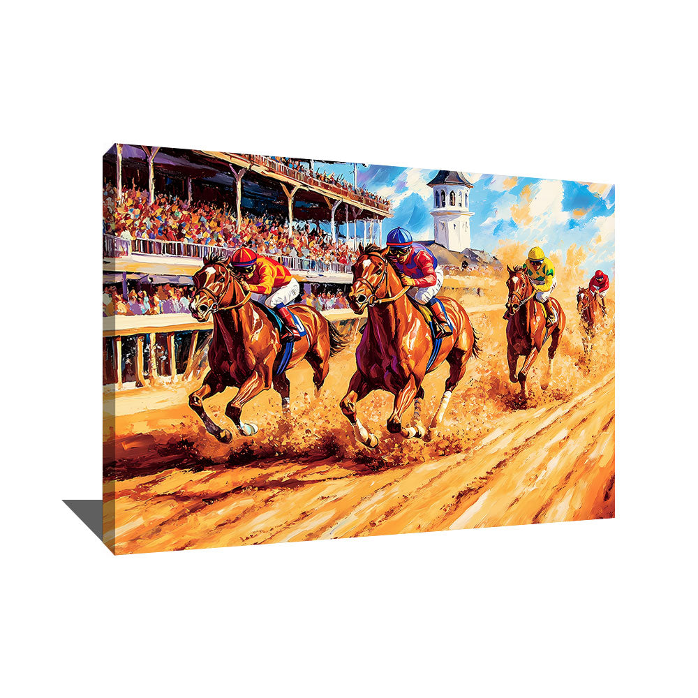 Tableau De Chevaux De Course