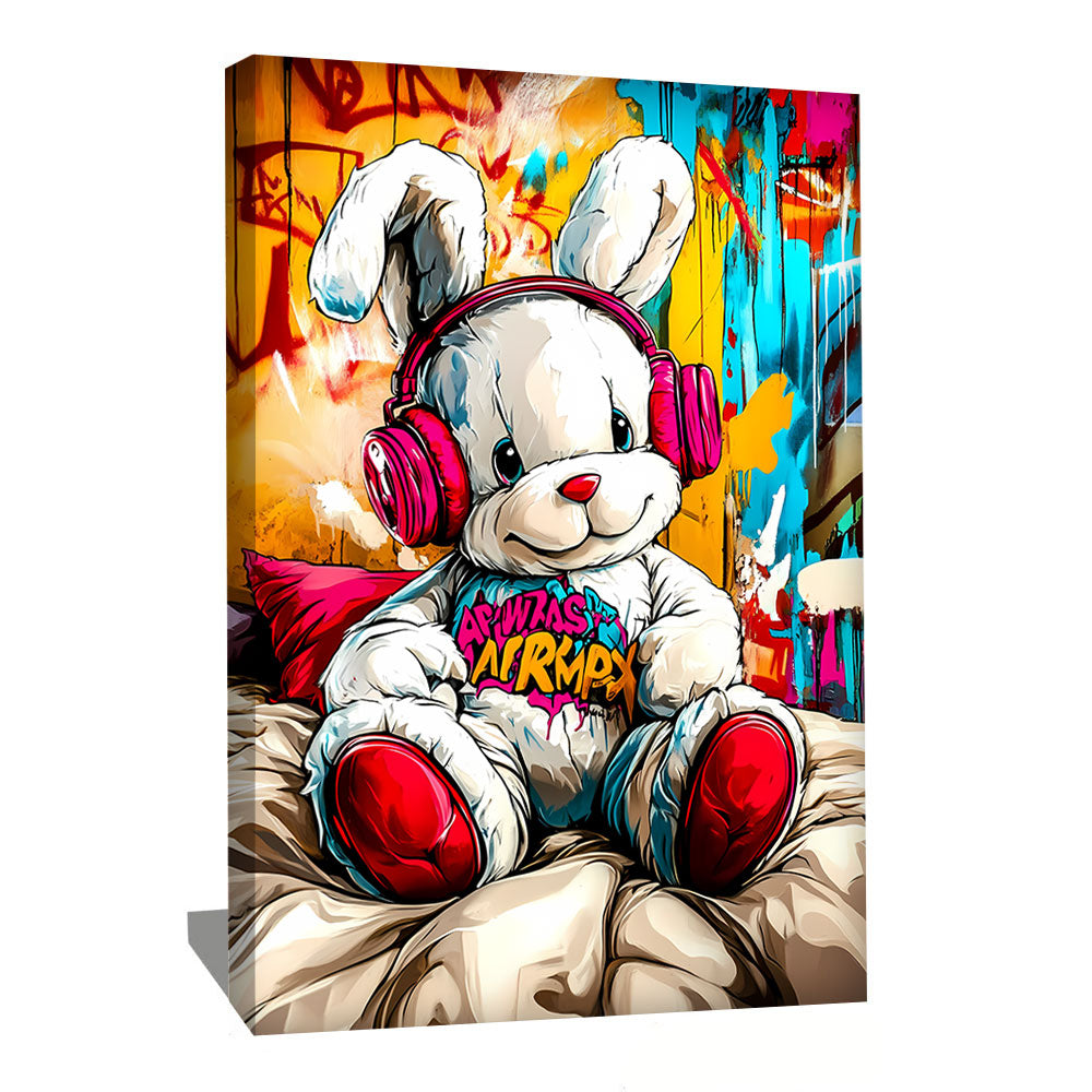 Tableau Lapin Graffiti