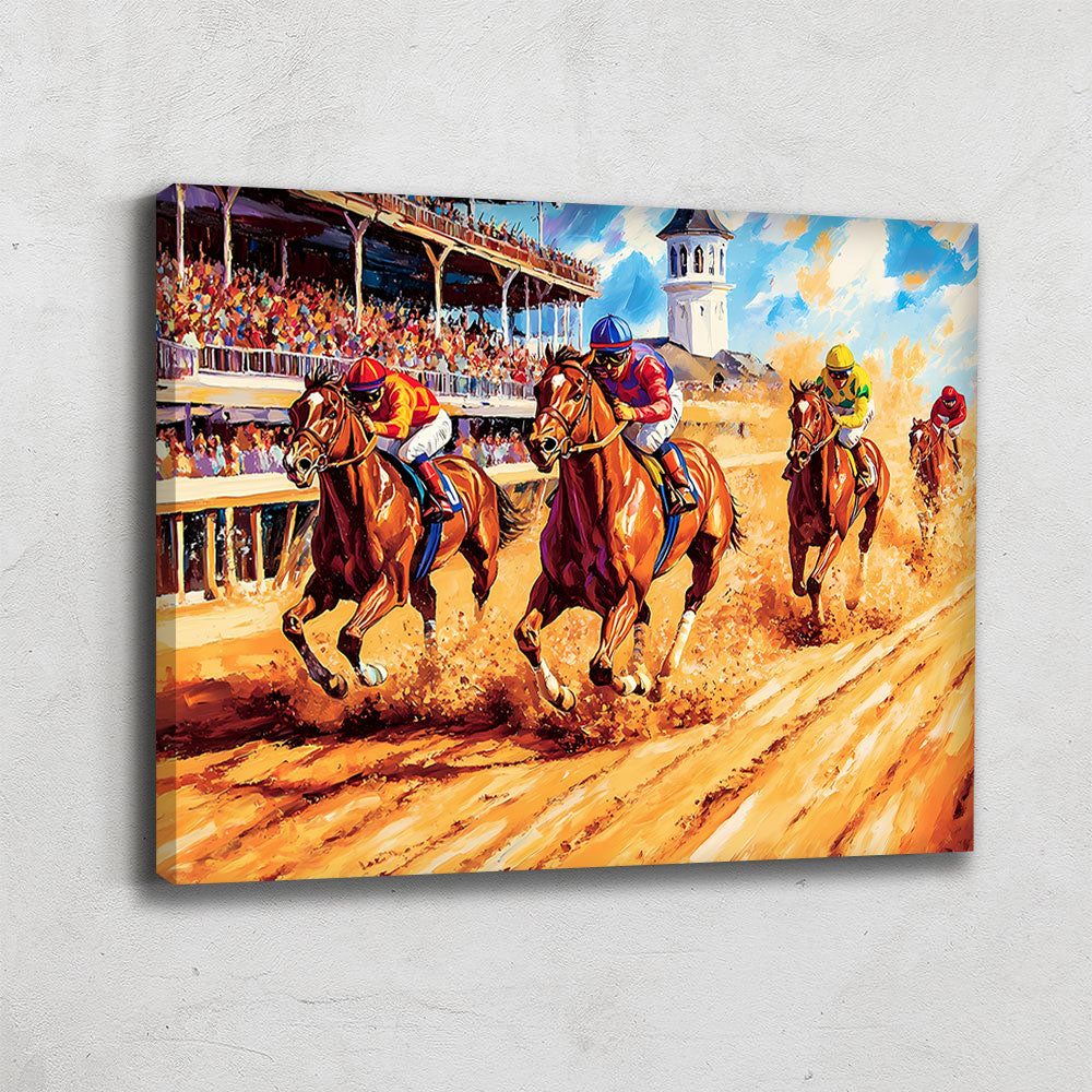 Tableau De Chevaux De Course