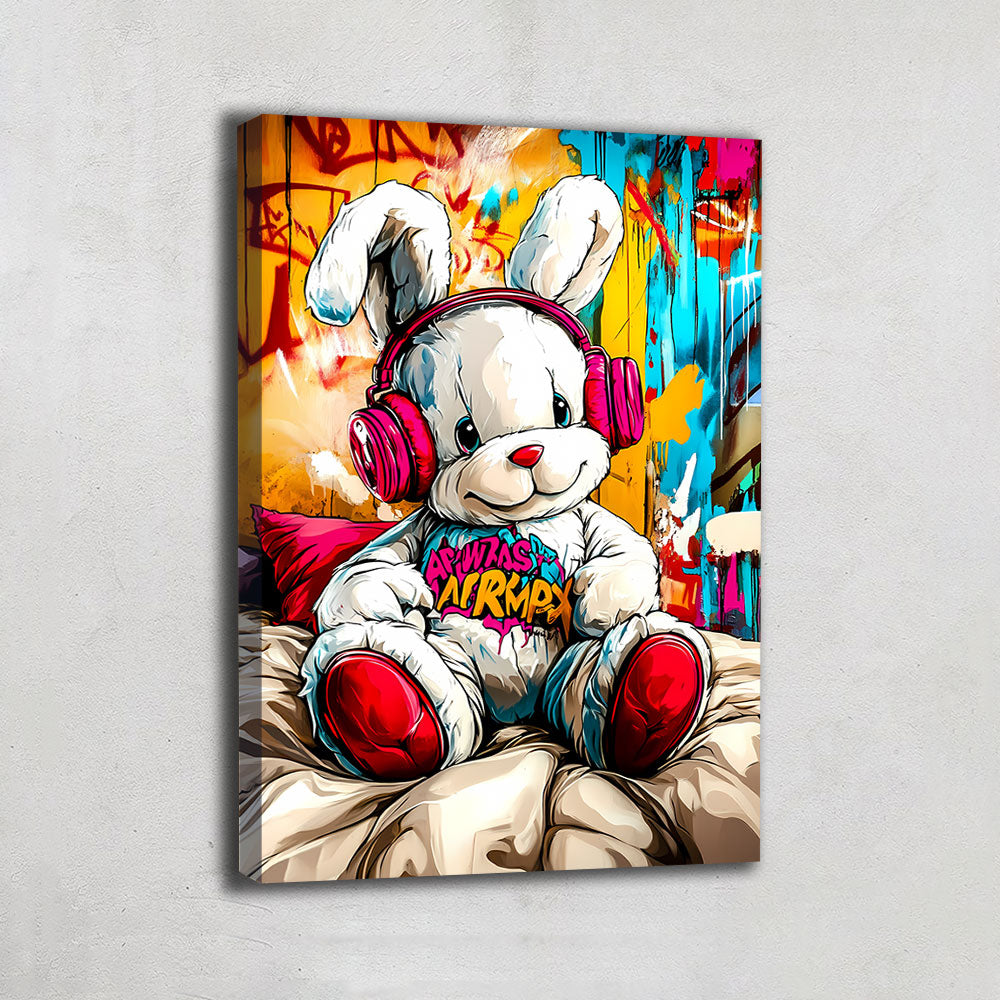 Tableau Lapin Graffiti