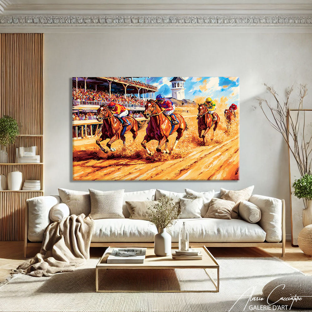 Tableau De Chevaux De Course