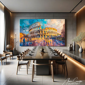 tableau contemporain bleu