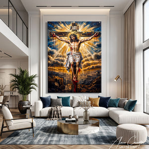 Peinture Crucifixion Jésus
