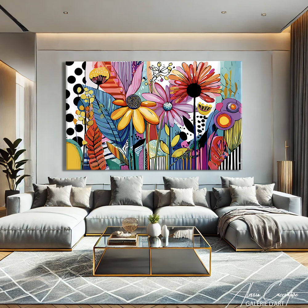 Tableau de Fleurs Moderne
