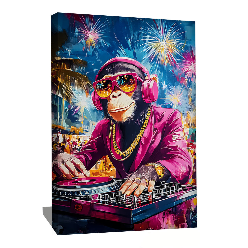 TABLEAU SINGE POP ART DJ