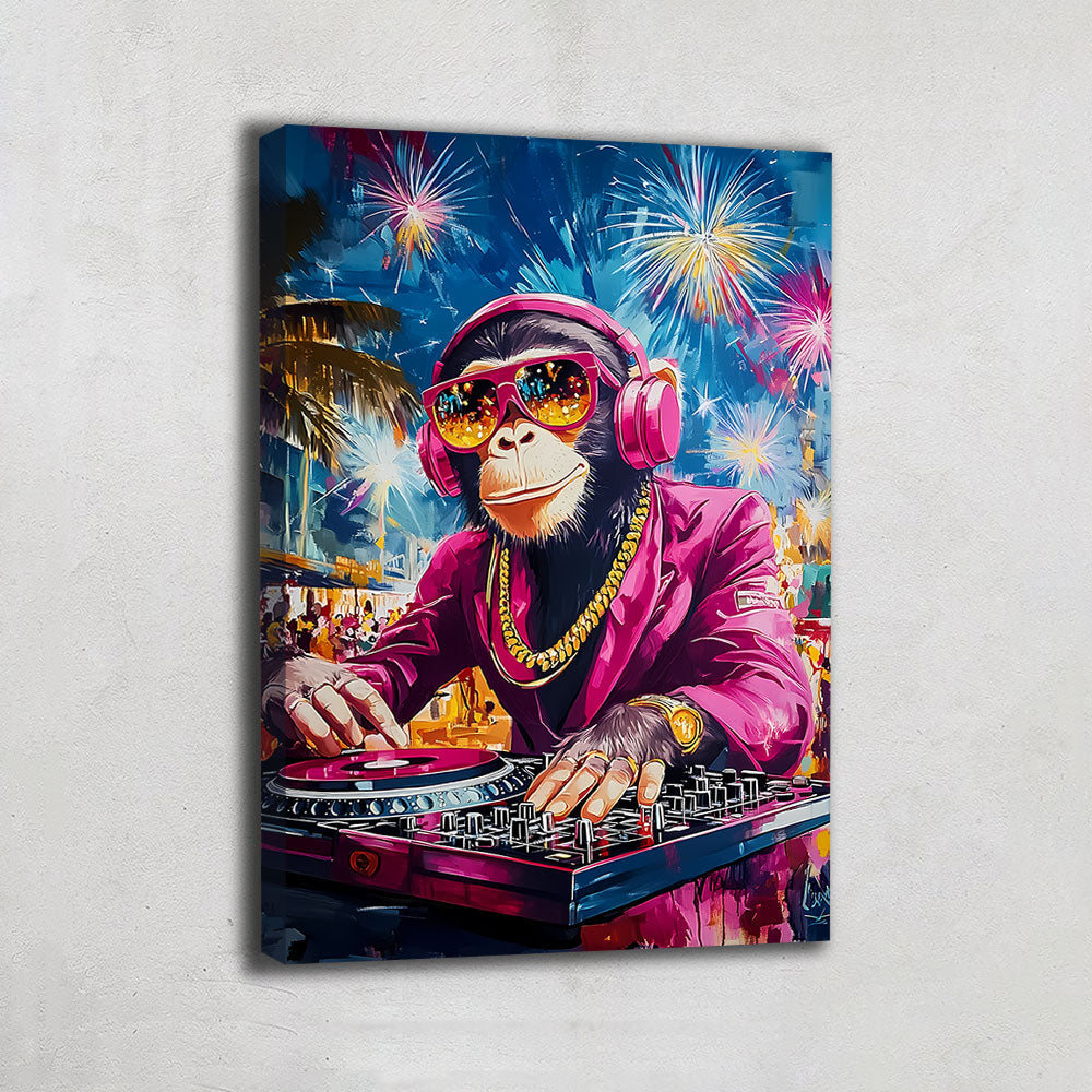 TABLEAU SINGE POP ART DJ