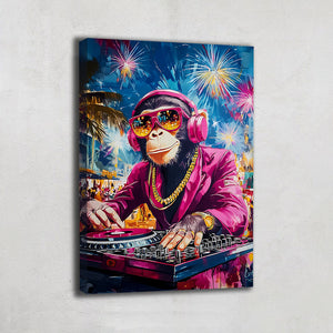 TABLEAU SINGE POP ART DJ