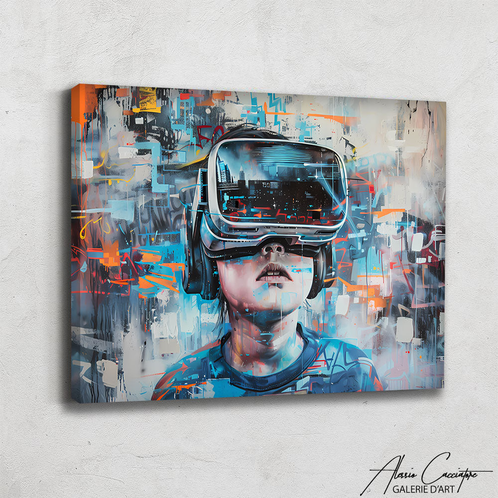 Tableau Street Art Bleu