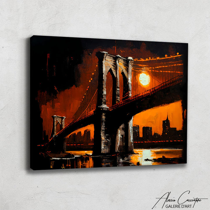 tableau new york noir et rouge