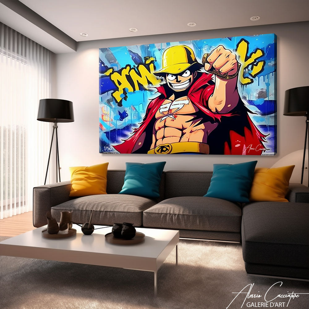 Tableau Toile Poster Verre Acrylique Pop Art Pokémon Relaxo New York - Grand Format - Neuf