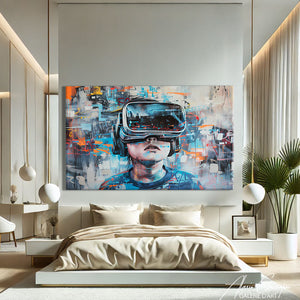 Tableau Street Art Bleu