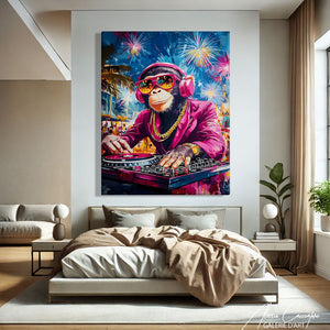 TABLEAU SINGE POP ART DJ