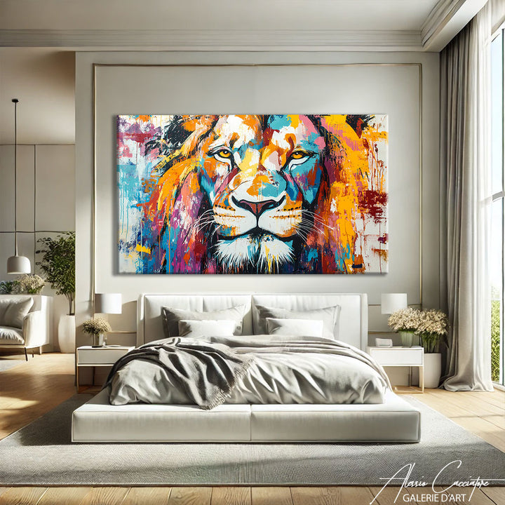 Toile Moderne Lion